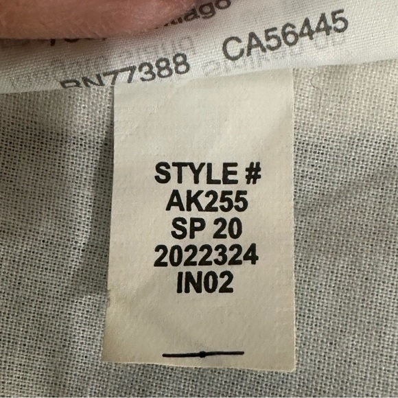 Jcrew Linen Stripe Midi Dress Button Up Ruffle Shoulder - Picture 9 of 9